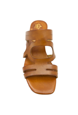 Nuova Nuova N3Y Tan Geometric Block Heel Sosie