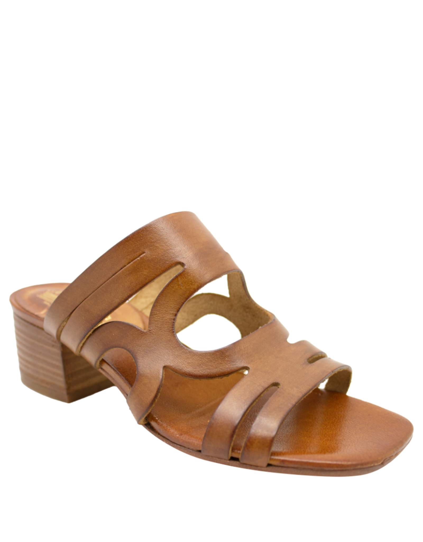Nuova Nuova N3Y Tan Geometric Block Heel Sosie