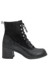 Moma Moma MA11P Black Lace-Up Boot Mallory