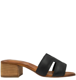 Nuova Nuova N4C Black Mule Block Heel Mona