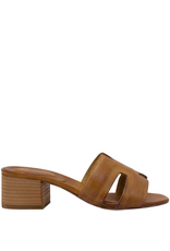 Nuova Nuova N4E Tan Mule Block Heel Mona