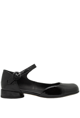 Now Now N45U Black Patent Asymmetric Flat Mary Jane 9143