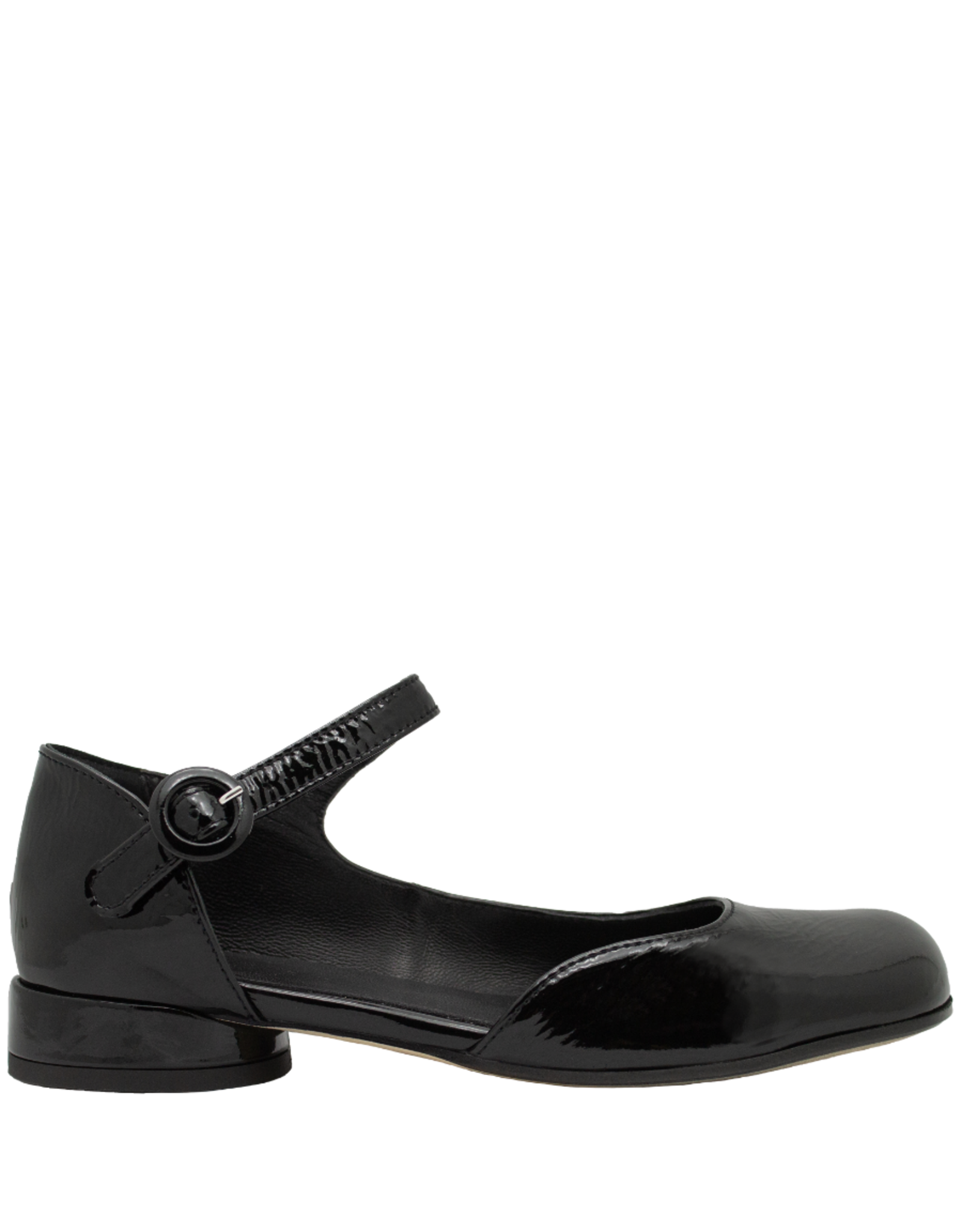 Now Now N45U Black Patent Asymmetric Flat Mary Jane 9143