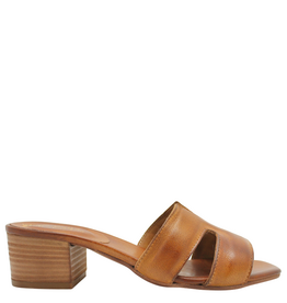 Nuova Nuova N4E Tan Mule Block Heel Mona