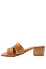 Nuova Nuova N4E Tan Mule Block Heel Mona
