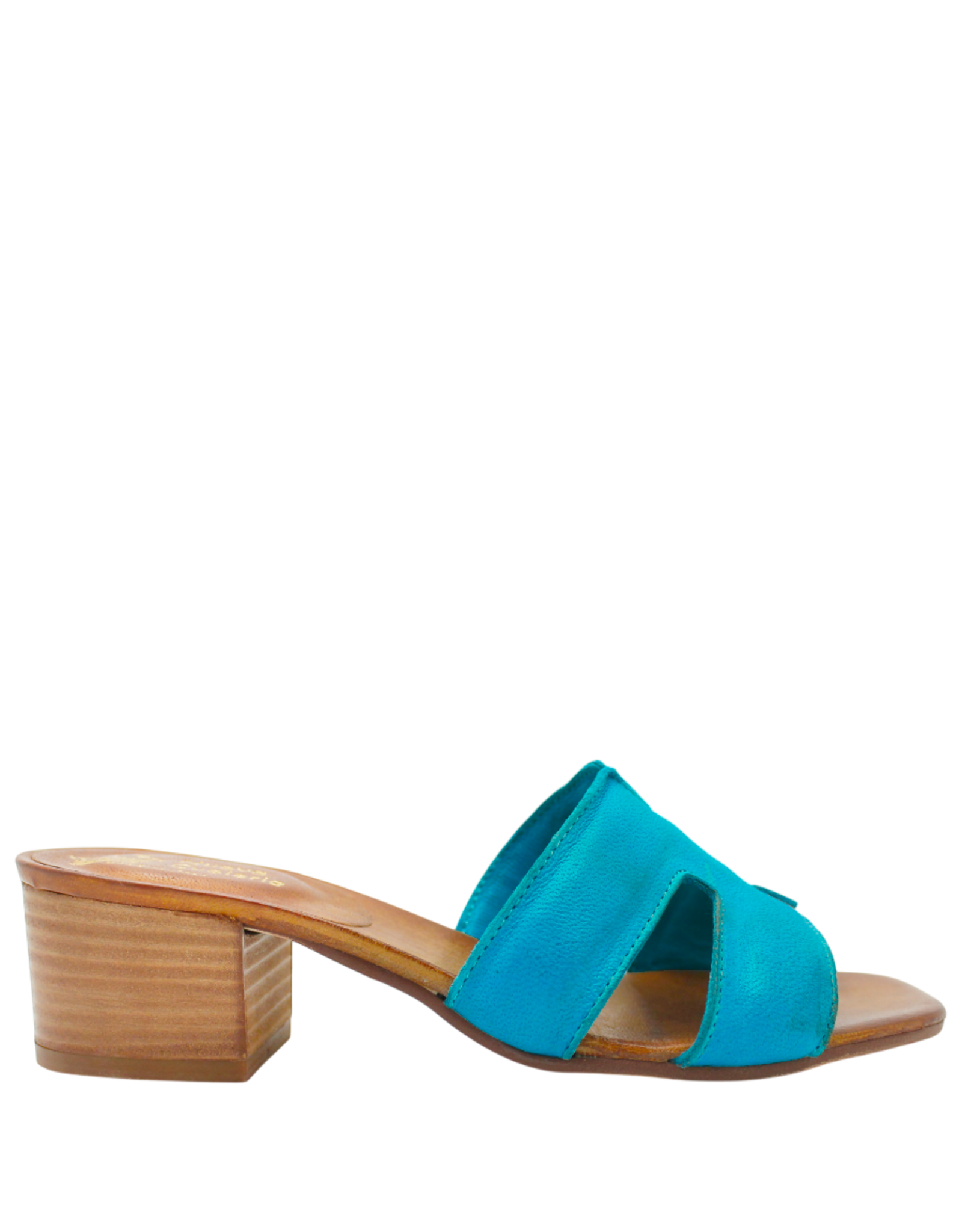 Nuova Nuova N4A Turquoise Mule W/ Block Heel Mona