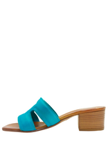 Nuova Nuova N4A Turquoise Mule W/ Block Heel Mona