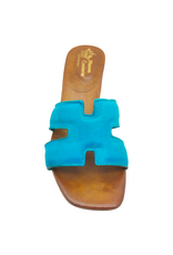 Nuova Nuova N4A Turquoise Mule W/ Block Heel Mona
