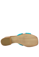 Nuova Nuova N4A Turquoise Mule W/ Block Heel Mona