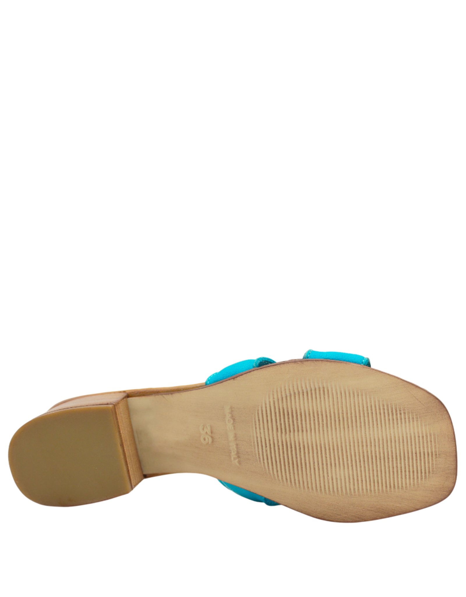 Nuova Nuova N4A Turquoise Mule W/ Block Heel Mona