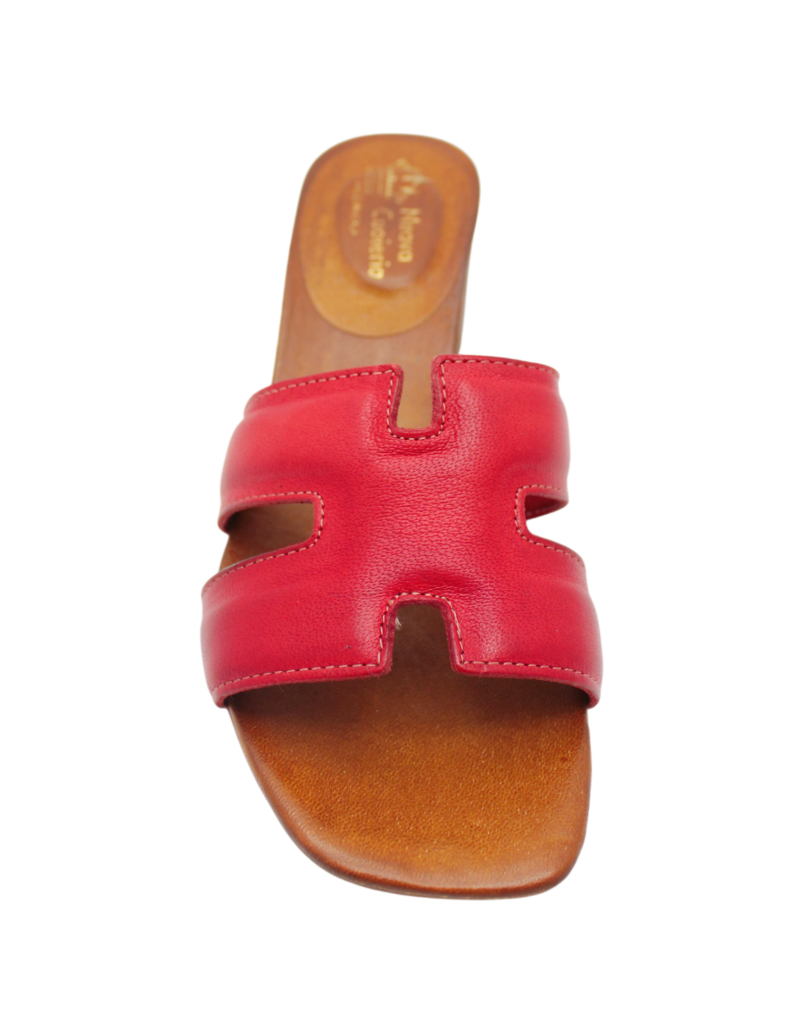 Nuova Nuova N4B Red Mule W/ Block Heel Mona