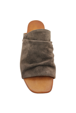 Nuova Nuova N4I Brown Suede Ruched Mule Gracie