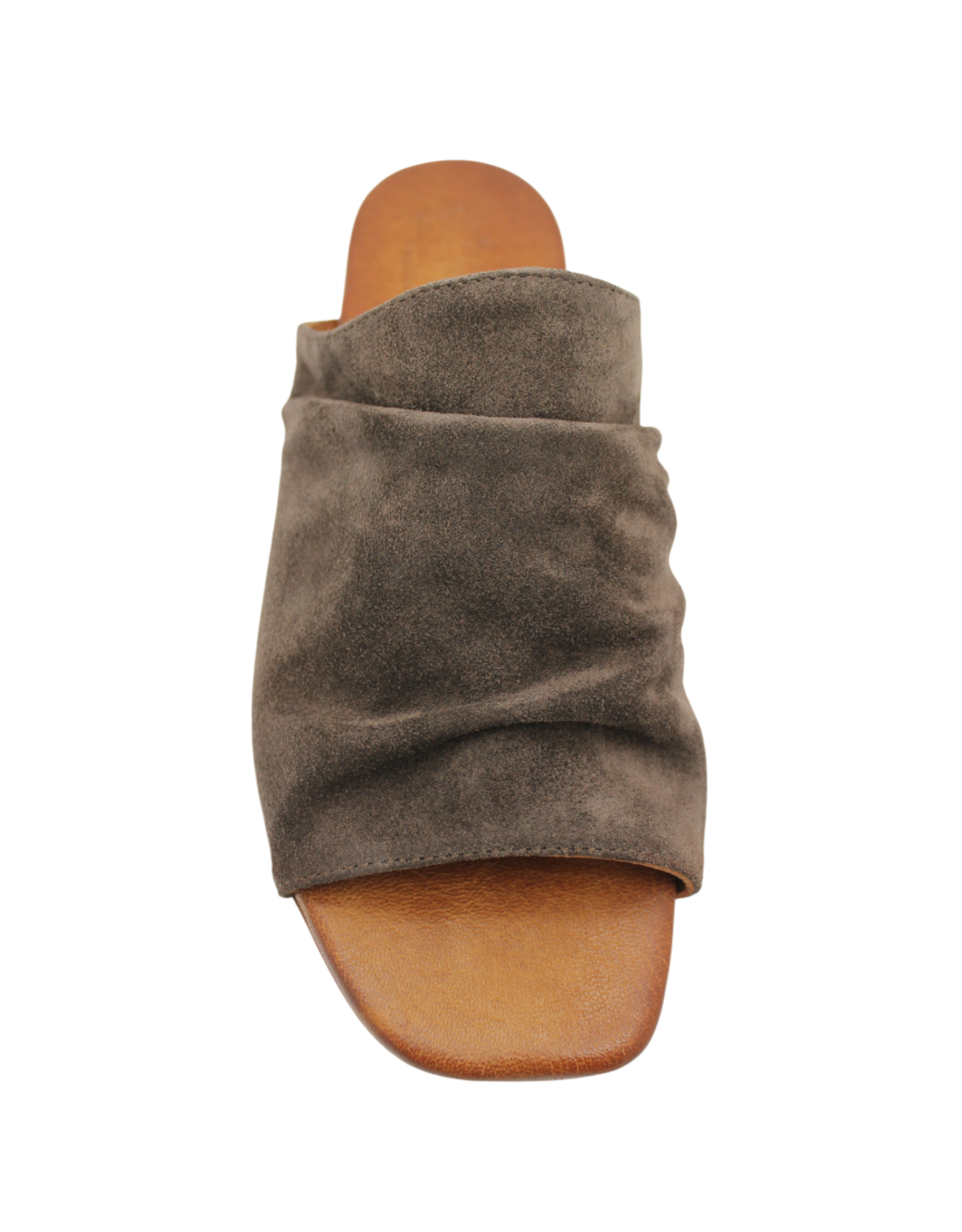 Nuova Nuova N4I Brown Suede Ruched Mule Gracie