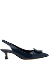 MaraBini MaraBini M12O Blue Point Toe Kitten Heel Sling 1022