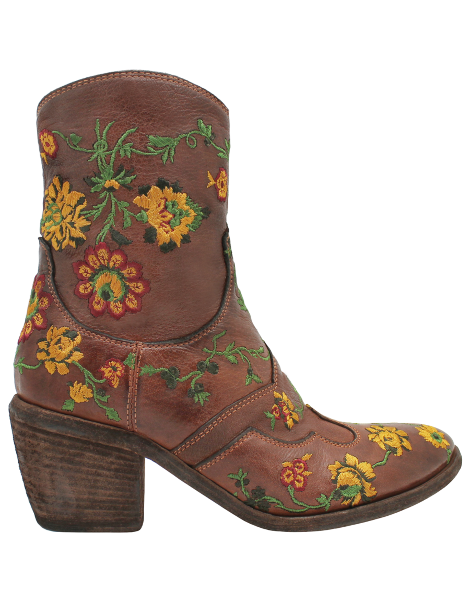 FauzianJeunesse FauzianJeunesse FJ38L Whiskey Floral Embroidered Boots 3207