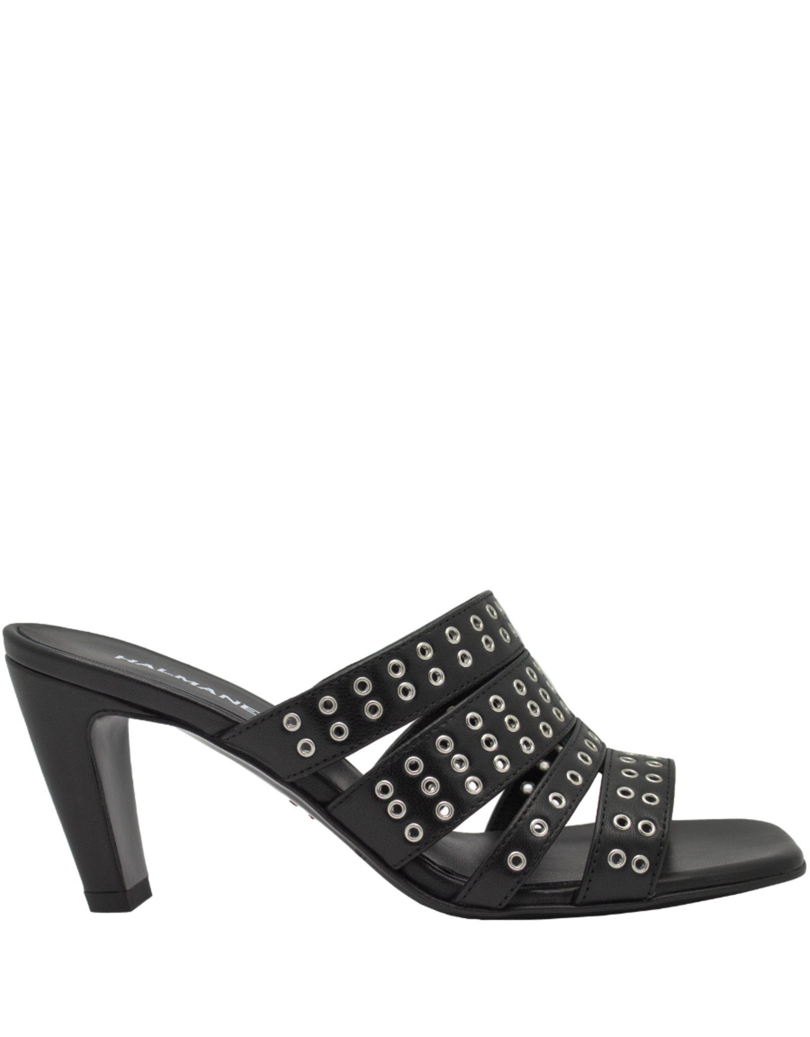 Halmanera Halmanera H49P Black Mule Sandal With Straps 4016