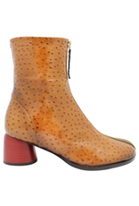 Halmanera Halmanera H53F  Camel Shine Ostrich With Red Cone Heel 1033