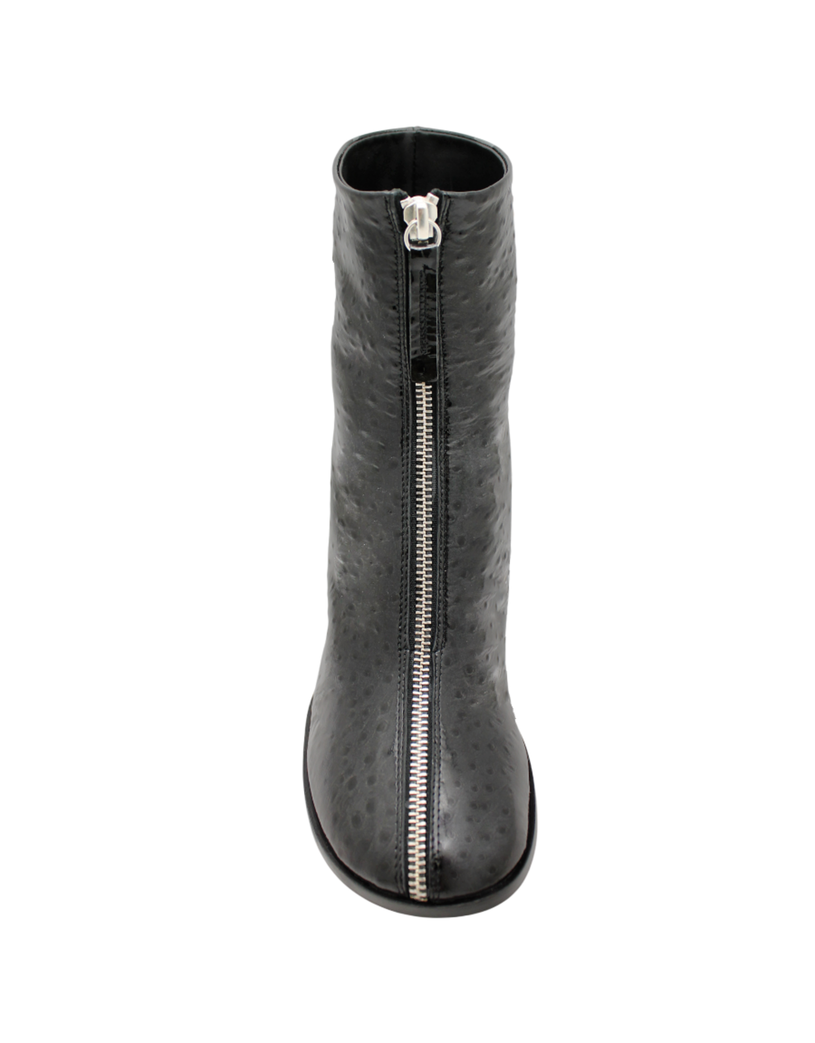 Halmanera Halmanera H53E Black Ostrich With Red Cone Heel 1033