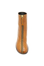 Halmanera Halmanera H53F  Camel Shine Ostrich With Red Cone Heel 1033