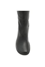 Halmanera Halmanera H53G Black Knee Boot Red Cone Heel 1034