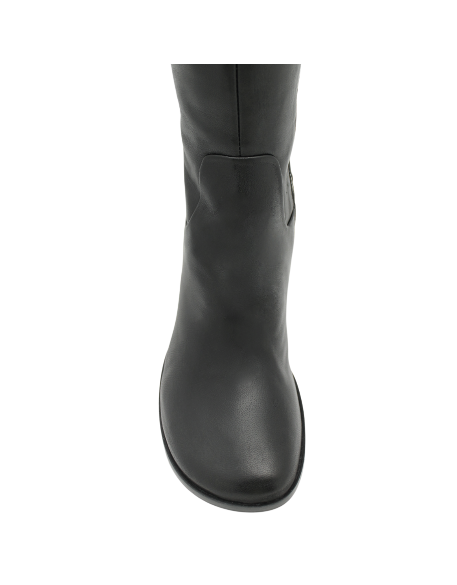 Halmanera Halmanera H53G Black Knee Boot Red Cone Heel 1034
