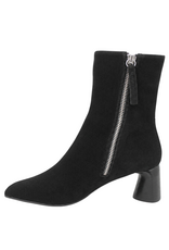 Halmanera Halmanera H53I Black  Suede Ankle Boot Square Toe 1035