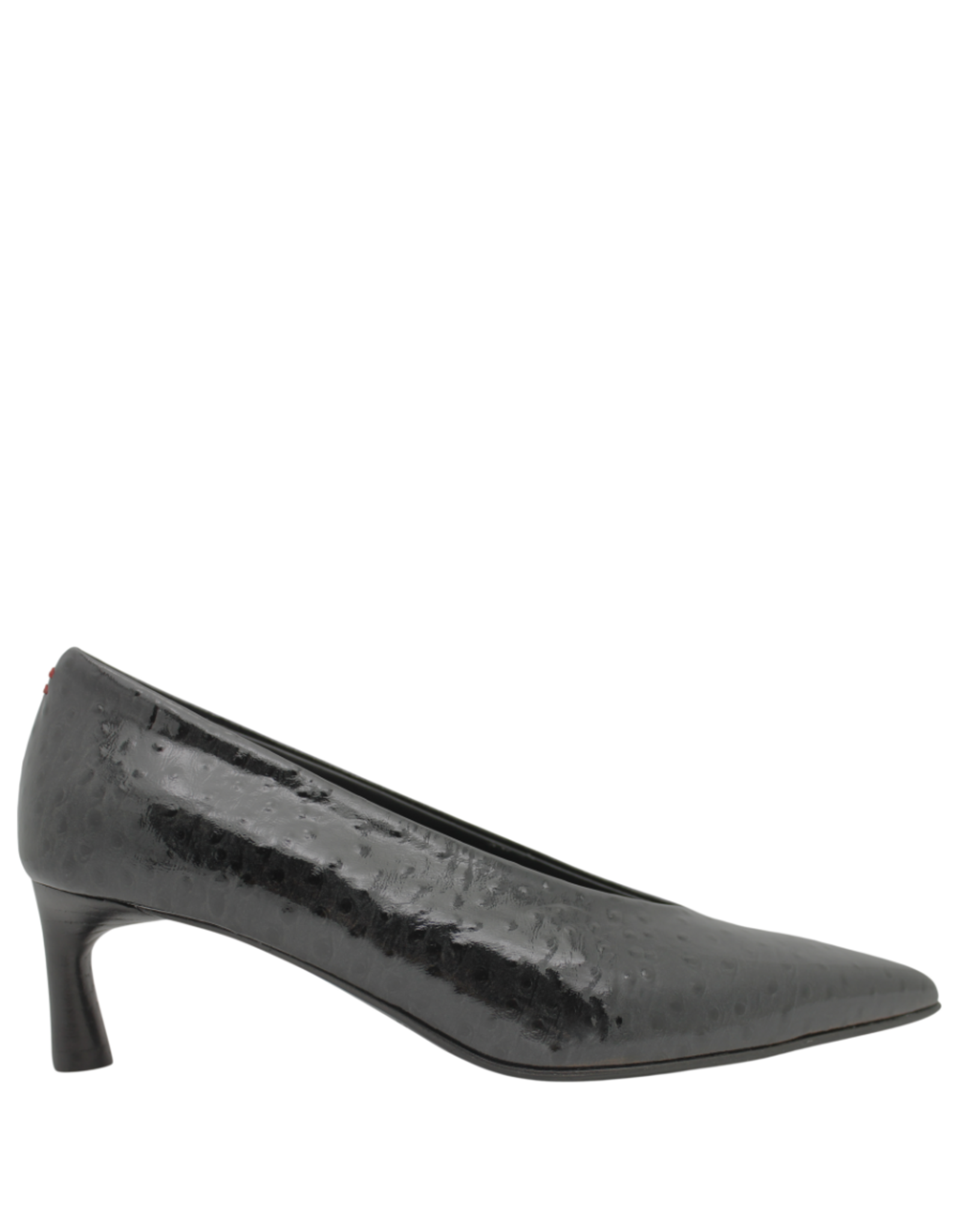 Halmanera Halmanera H53J Black Glaze Ostrich Pump 1036