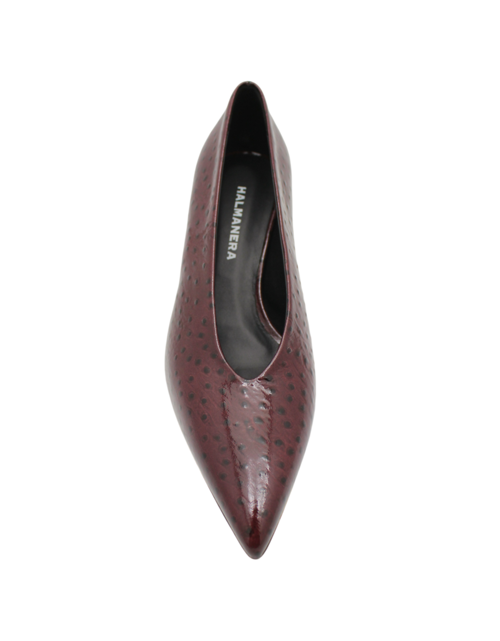 Halmanera Halmanera H53K Wine Glaze Ostrich Pump 1036