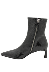 Halmanera Halmanera H53M Black Glaze Ostrich Ankle Boot 1037