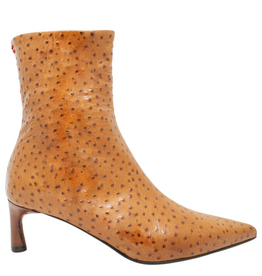 Halmanera Halmanera H53L Camel Glaze Ostrich Ankle Boot 1037