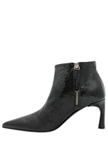 Halmanera Halmanera H53O Black Glaze Ostrich Point Toe Boot 1038