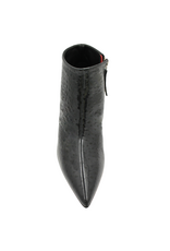 Halmanera Halmanera H53O Black Glaze Ostrich Point Toe Boot 1038