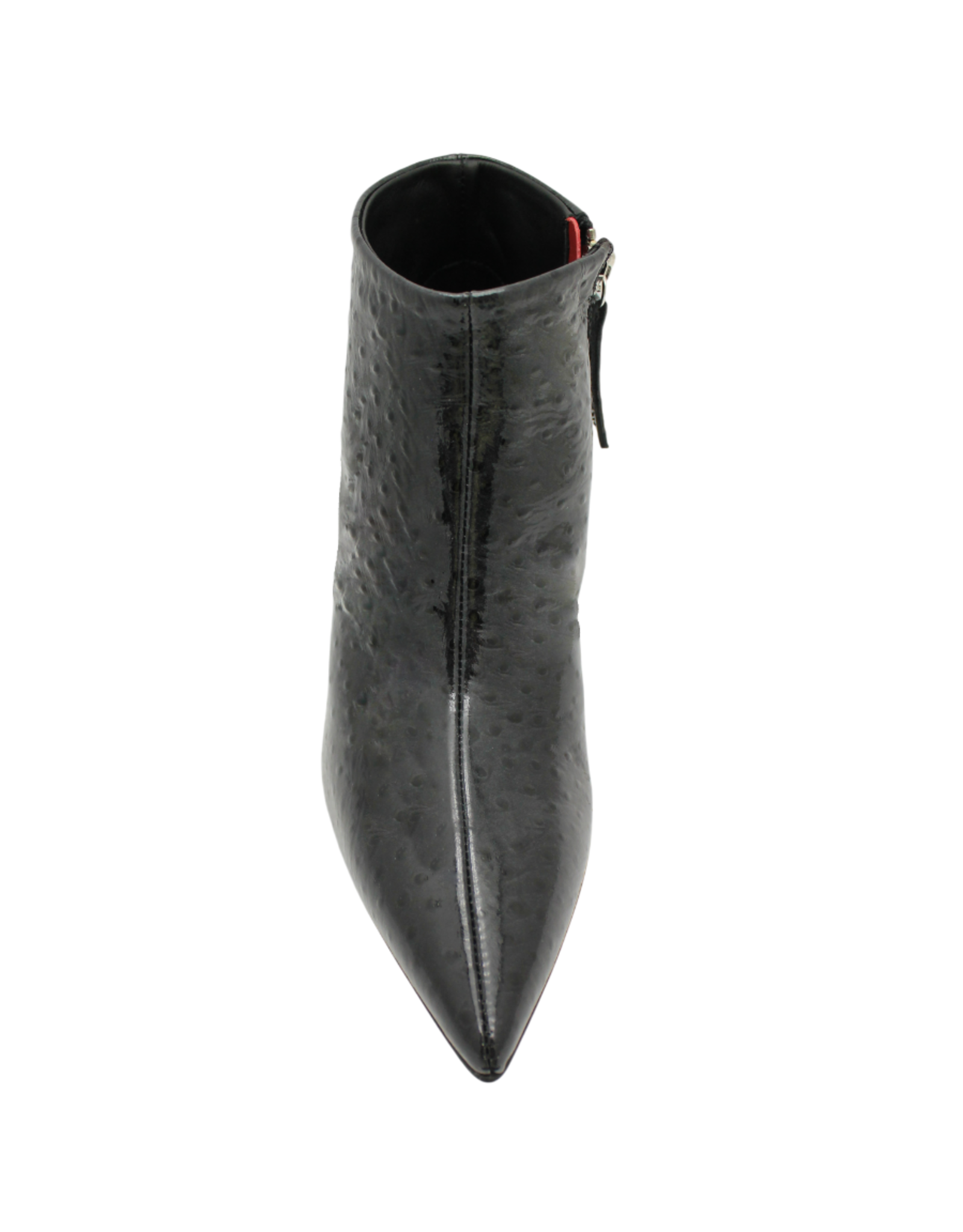 Halmanera Halmanera H53O Black Glaze Ostrich Point Toe Boot 1038