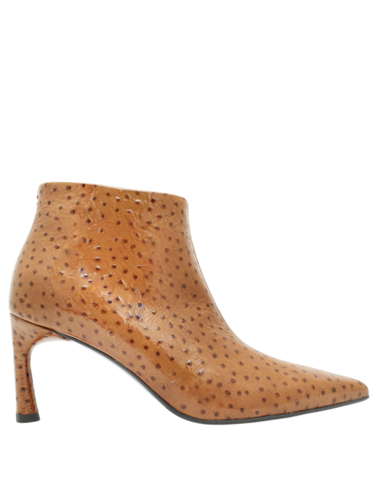 Halmanera Halmanera H53P Camel  Glaze Ostrich Point Toe Boot 1038