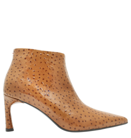 Halmanera Halmanera H53P Camel  Glaze Ostrich Point Toe Boot 1038