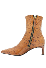 Halmanera Halmanera H53L Camel Glaze Ostrich Ankle Boot 1037
