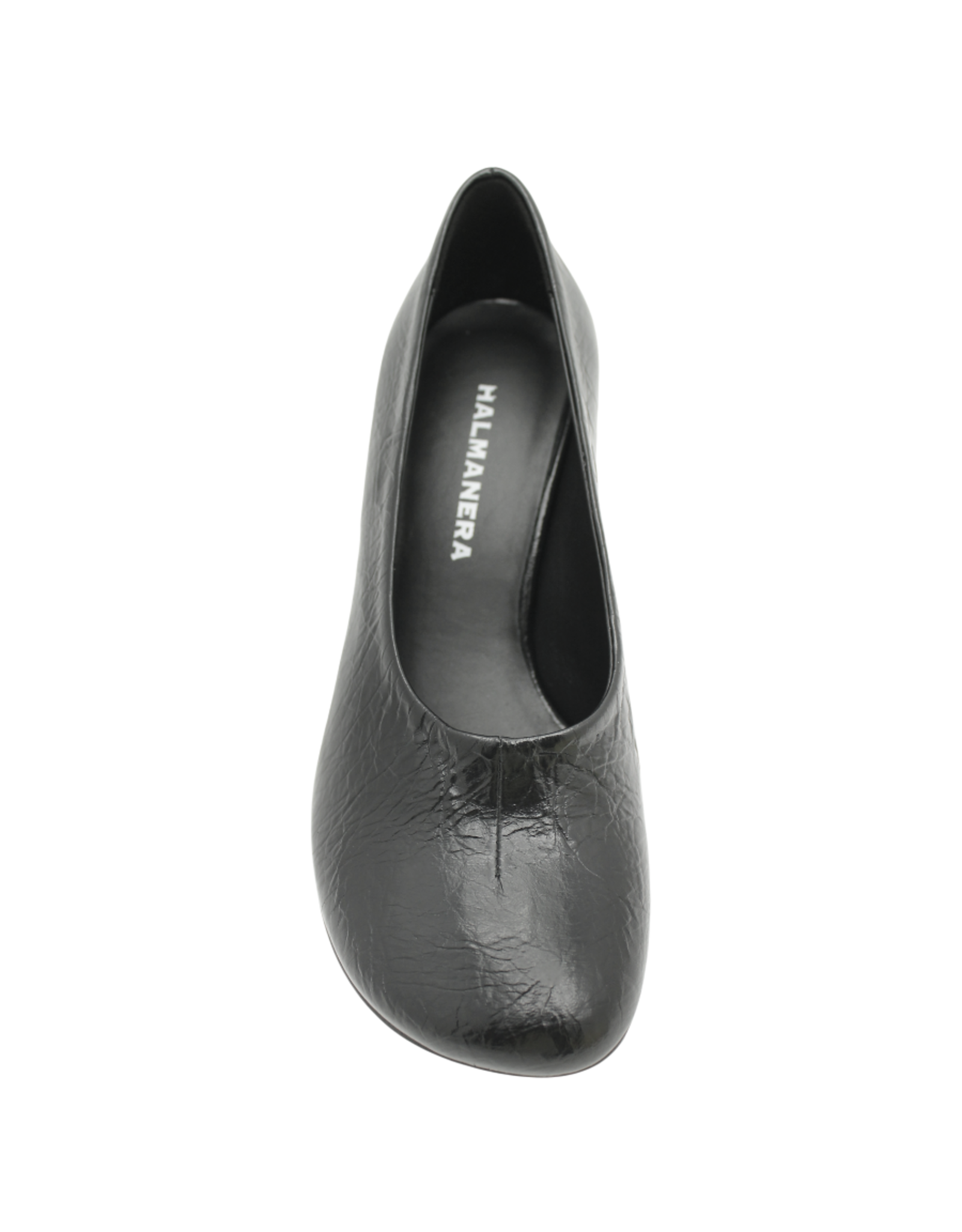 Halmanera Halmanera H53R Black Round Bomber Calf Pump/Red Heel 1039