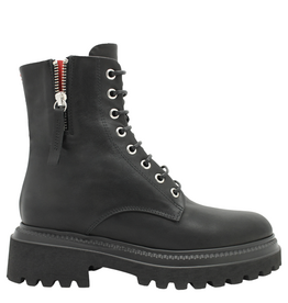 Halmanera Halmanera H53Y Black Lace-Up Tread Boot 1044