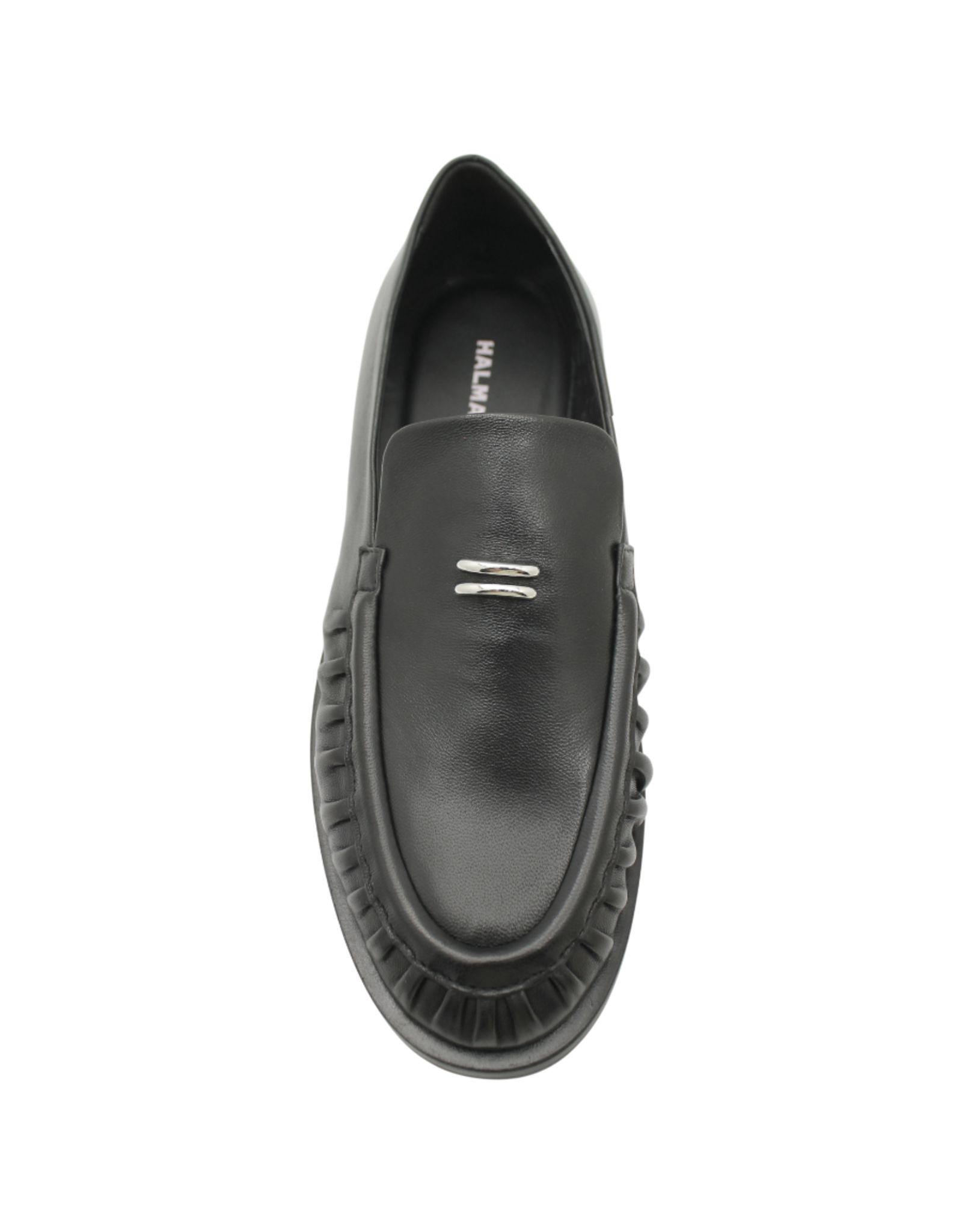 Halmanera Halmanera H54 Black Pleated Loafer 1046