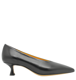 MaraBini MaraBini M14R Black Point Toe Kitten Heel 1053