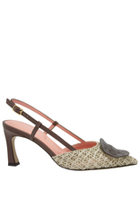 MissT MissT MT1C Brown Rafia  Sling Pump With Button 1312