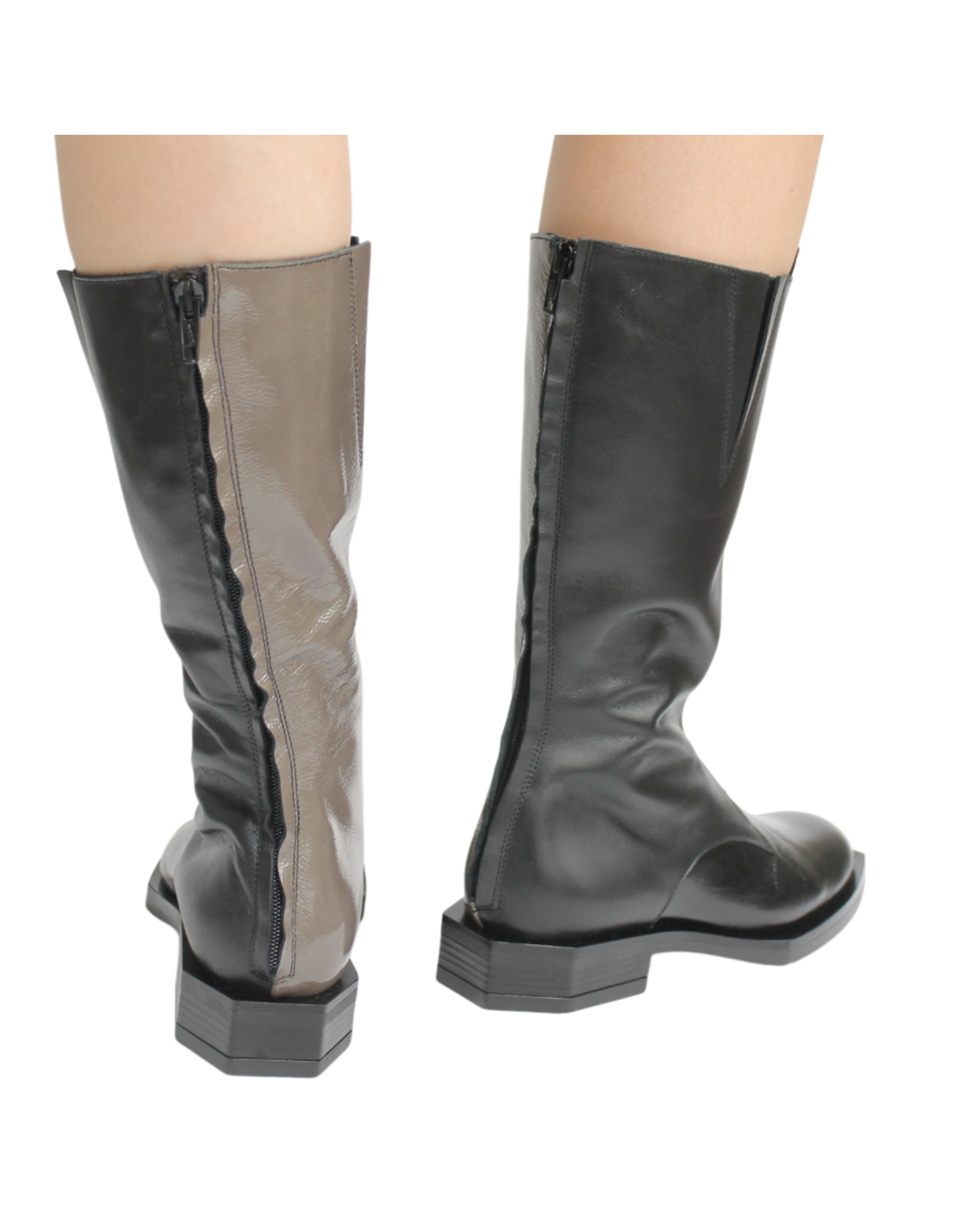 LeBohemien LeBohemien LB4I Black Taupe Mid Calf Boot Ren