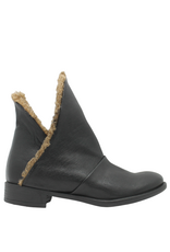 Anise Anise AS6C Black Flip Down Boot With Wool Kamu