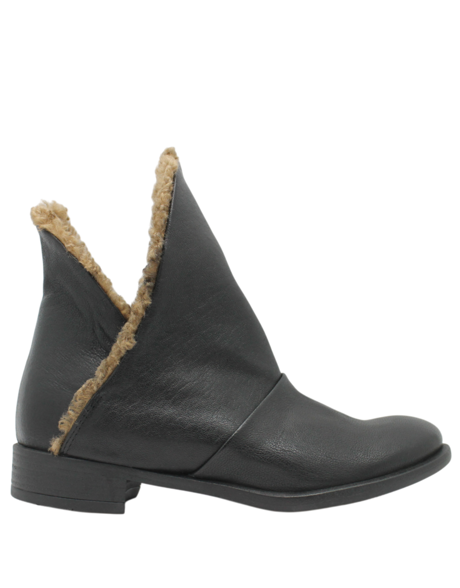 Anise Anise AS6C Black Flip Down Boot With Wool Kamu