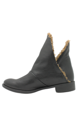 Anise Anise AS6C Black Flip Down Boot With Wool Kamu