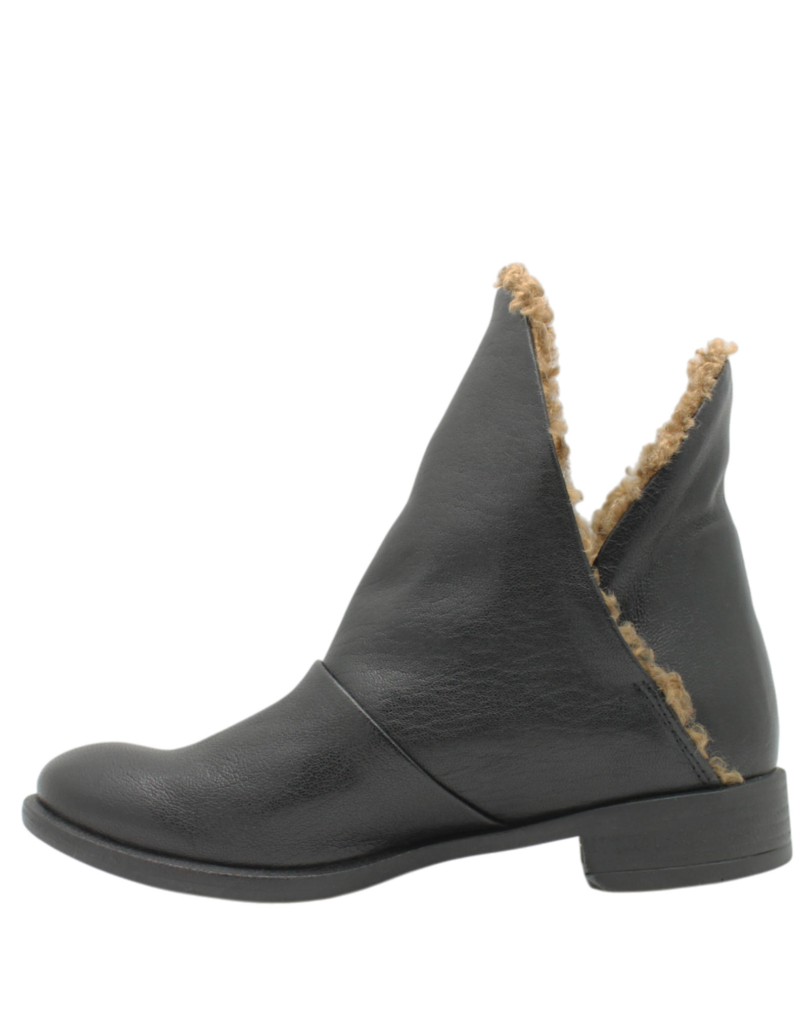 Anise Anise AS6C Black Flip Down Boot With Wool Kamu
