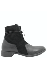 Anise Anise AS6F Black Lace Up Boot With Suede Melody