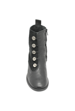 Anise Anise AS6H Black With Suede Toggle +Silver Button Detail Rome