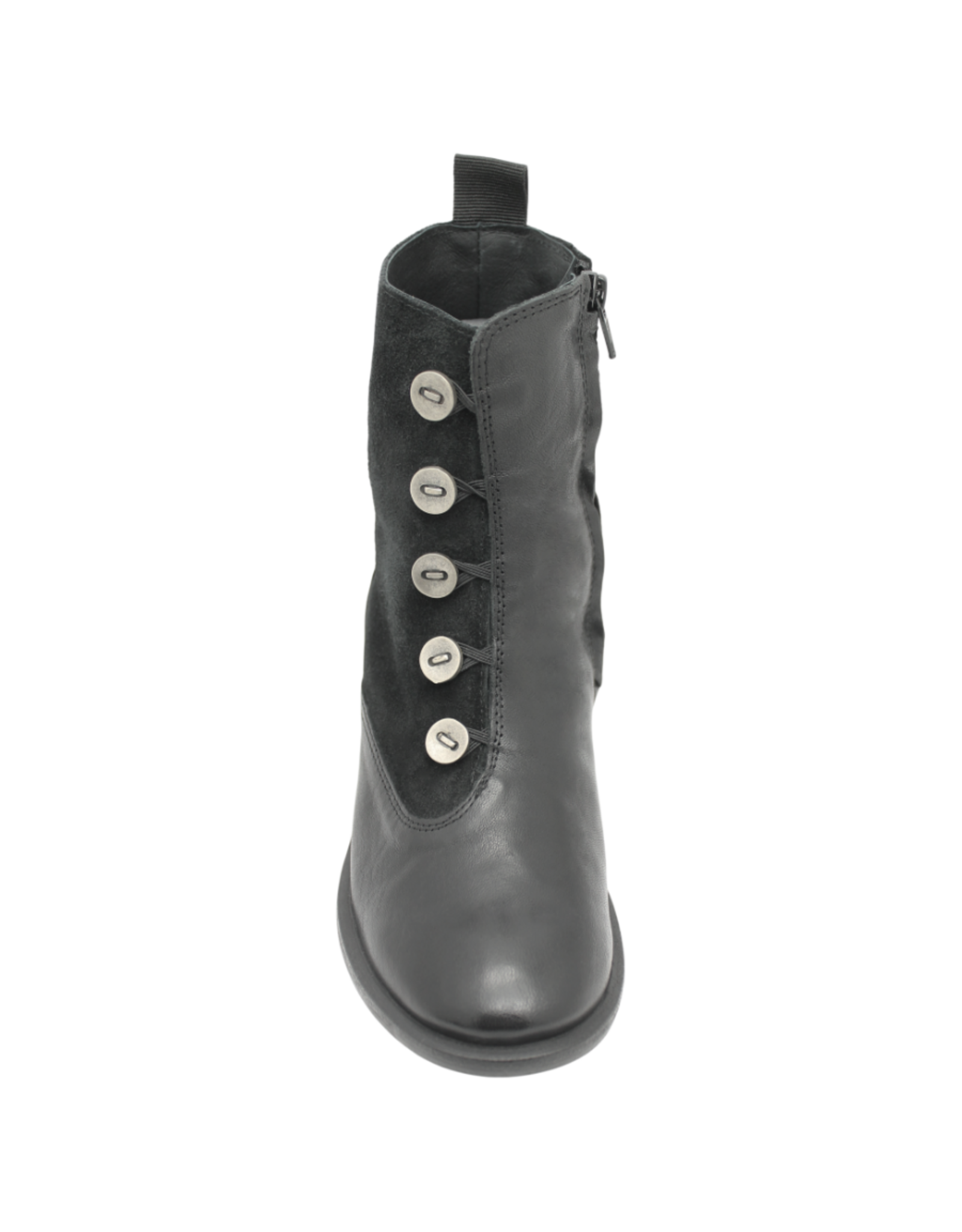 Anise Anise AS6H Black With Suede Toggle +Silver Button Detail Rome