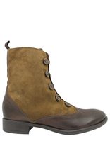 Anise Anise AS6I  Brown With Suede Toggle +Silver Button Detail Rome